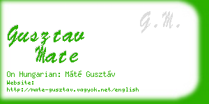 gusztav mate business card
