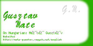 gusztav mate business card